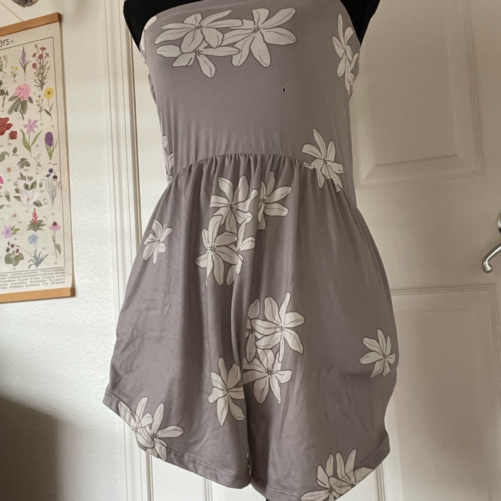 Floral Strapless Romper